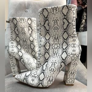 RAYE Snakeskin Booties
